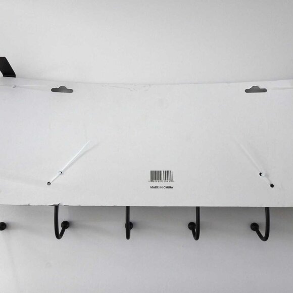 NWT Oasis Home Black Metal Over The Door Hook Rack 6 Hooks - Picture 4 of 5